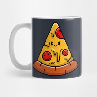 Cute Pizza Cartoon Vector Icon Illustration Mug